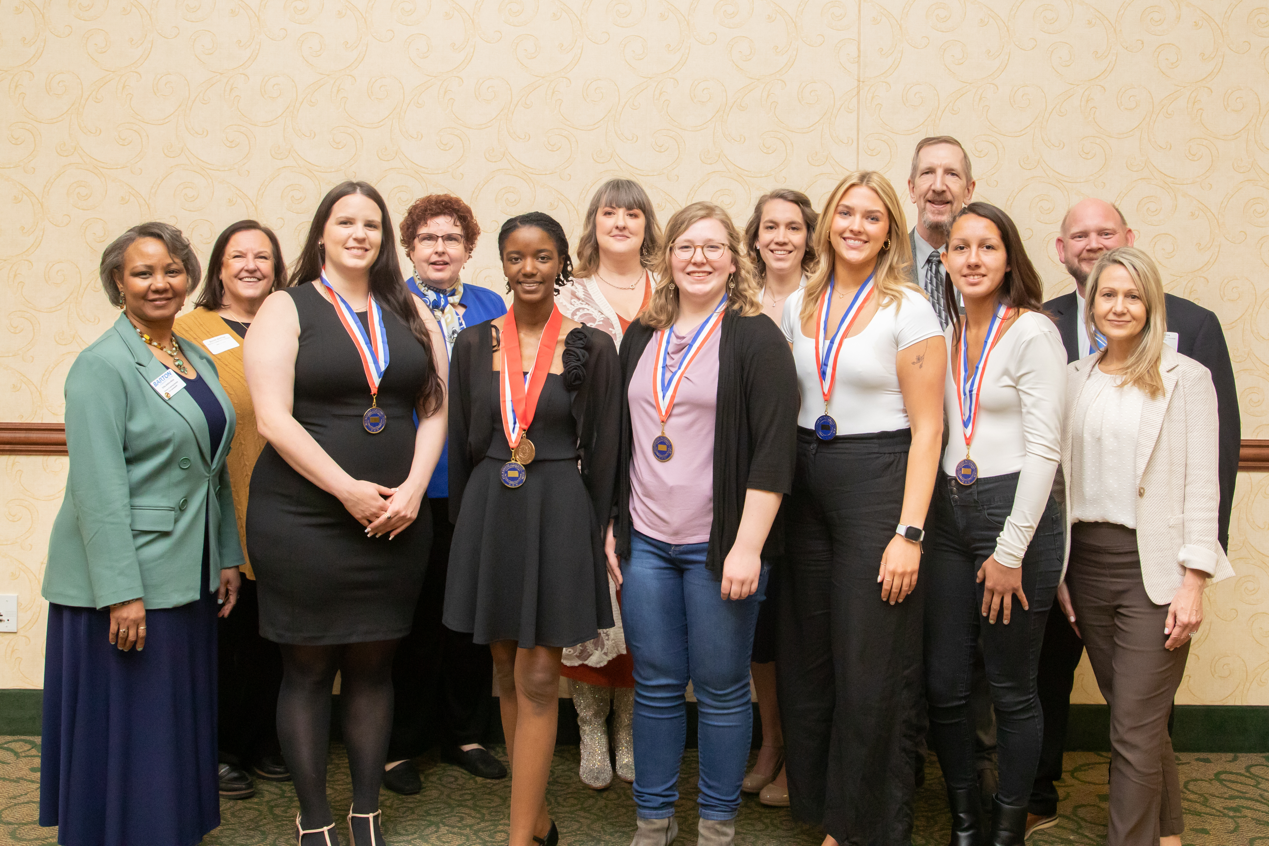 Attendees of the Phi Theta Kappa (PTK) All-State Academic Team awards banquet